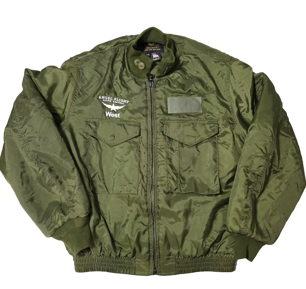 Cockpit USA G-8 WEP Flight Jacket Sage Green Men’s 48 Aviator Military VTG Y2K